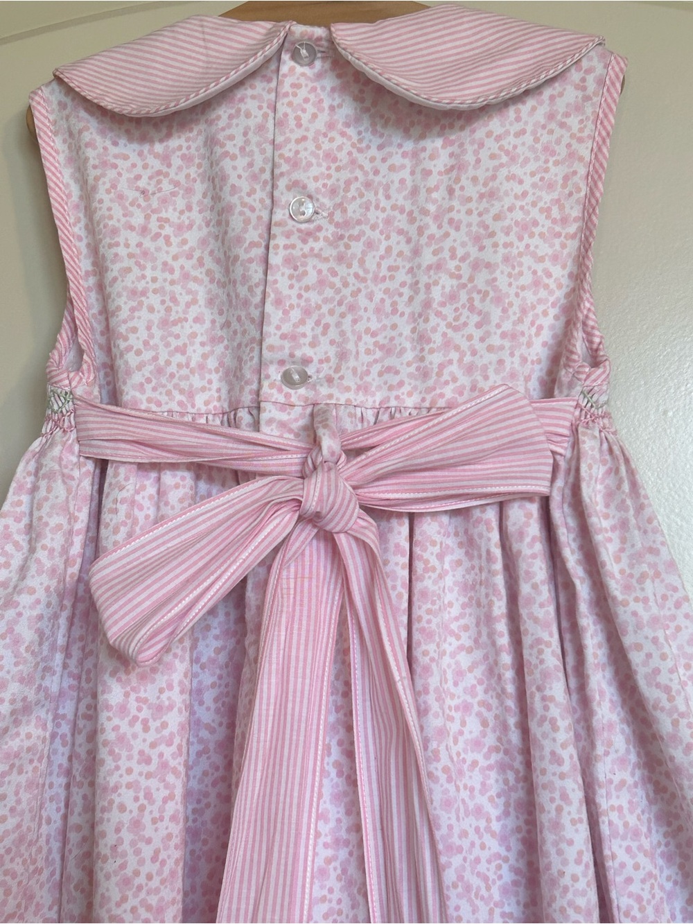 3T House of Hatten Smocked Peter Pan Collar Dress - Picture 5 of 6